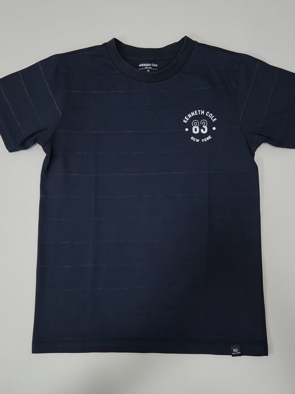 Kenneth Cole Navy Short Sleeve Tee with '83' Chest Graphic